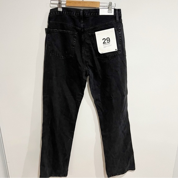 NWT Re/Done 90’s High Rise Loose Jean in Washed Black with Rips - Picture 8 of 15